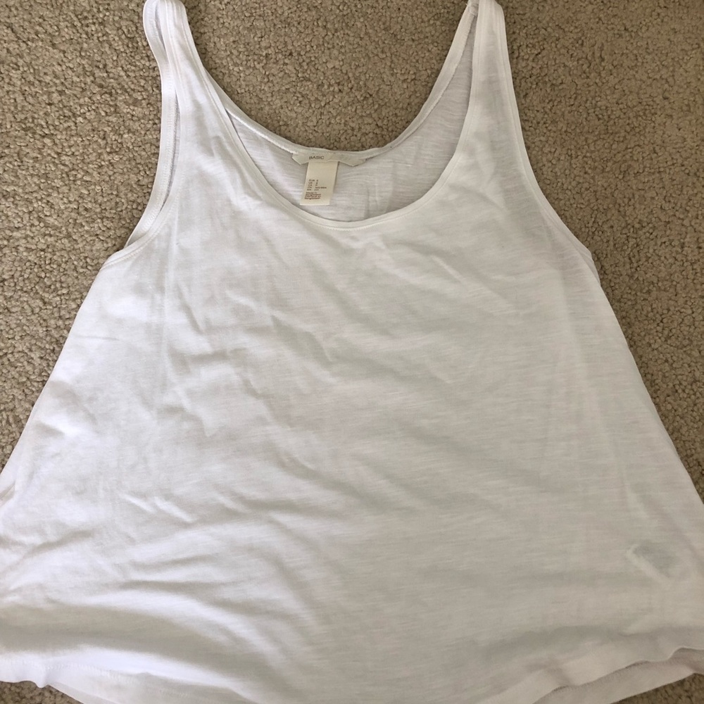 Plain white tank top